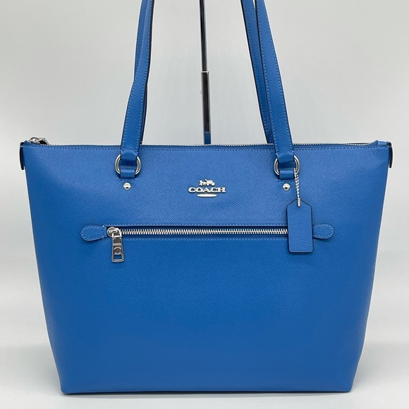 Coach Xgrain Leather Gallery Tote Bag Vivid Blue - Picture 1 of 14